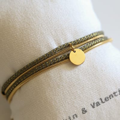 PULSERA COLLAR DORADA DOBLE