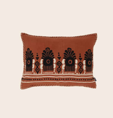 FUNDA ALGODÓN 40X55 NAYA TERRACOTA ET NOIR