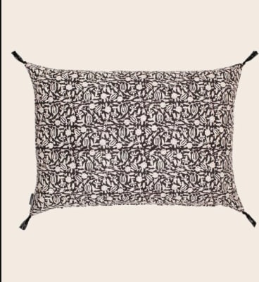 FUNDA ALGODON 40X55 TULIPAN NOIR