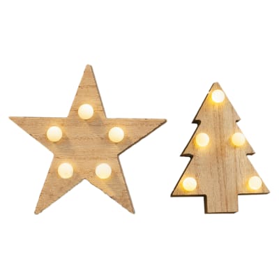 ADORNO MADERA LED