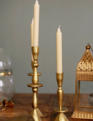 SET 3 CANDELABROS JYA DORADO