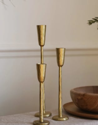 SET 3 CANDELABROS NOX DORADO