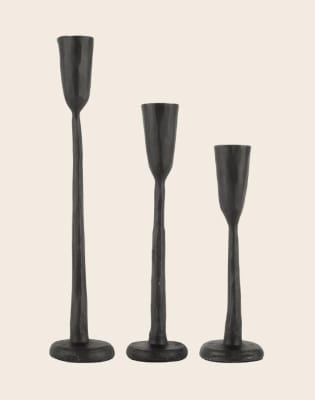 SET 3 CANDELABROS NOX NEGRO
