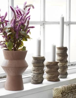 SET DE 3 CANDELABROS HEXA