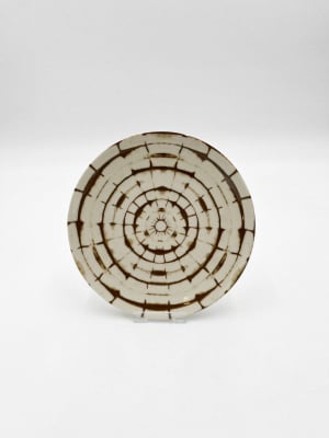 PLATO POSTRE TRIBAL ROUND BROWN