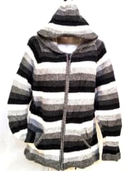 CHAQUETA DE LANA OVEJA RAYADO GRIS