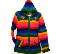 CHOMPA DE LANA DE OVEJA ARCOIRIS 0