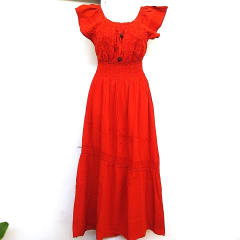 VESTIDO LARGO TERRACOTA 0