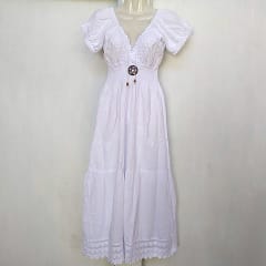 VESTIDO LARGO  BLANCO OPTICO 0