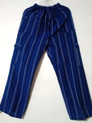 PANTALÓN AZUL RAYADO ALGODÓN