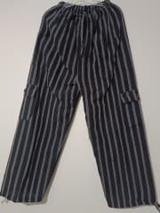 PANTALÓN RAYADO NEGRO ALGODÓN -3