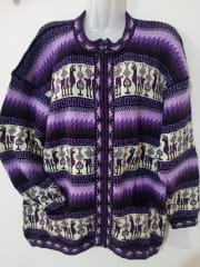 CHOMPA TARJETA  LILA DE ALPACA 0