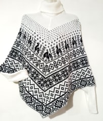 PONCHO CHOMPA BLANCA ALPACA