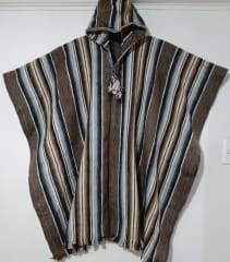 PONCHO CHILOTA  LANA NATURAL
