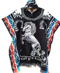 PONCHO NEGRO CABALLO
