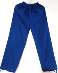 PANTALÓN DE ALGODÓN AZUL LISO
