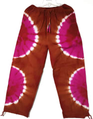 PANTALÓN MANCHADO  FUCSIA Y CAFE