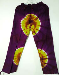PANTALON ALGODÓN  MORADO MANCHADO 0