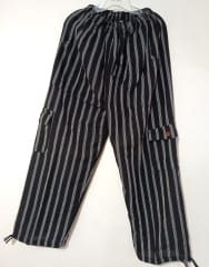 PANTALÓN NEGRO RAYADO  ALGODÓN  III