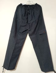 PANTALÓN RAYADO NEGRO ALGODÓN 0