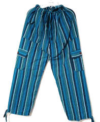 PANTALÓN  AZULINO RAYADO ALGODÓN