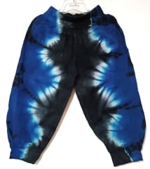 PANTALÓN  BOMBACHO ALGODÓN AZUL MANCHADO 0