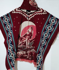 PONCHO ROJO LOBO 0