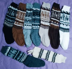 CALCETINES  DE LANA DE ALPACA NATURALES 0