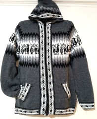 CHOMPA DE ALPACA GRIS OSCURO