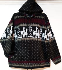 CHAQUETA ALPACAS GRUESO NEGRO 0
