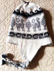 CHULLO ALPACA BLANCO REVERSIBLE