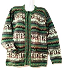 CHOMPA TARJETA DE ALPACA VERDE 0