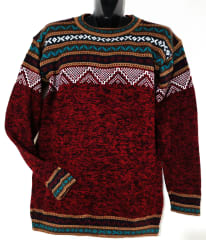 CHOMPA ALPACA GRANATE JASPEADO 0