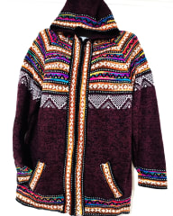 CHOMPA  ALPACA  VINO TINTO JASPEADO