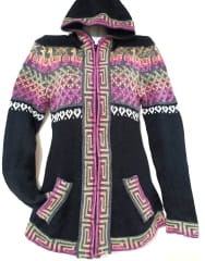 CHOMPA ALPACA CUSQUEÑA NEGRO