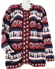 CHOMPA ALPACA TARJETA  VINO TINTO