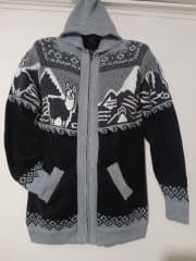 CHOMPA ALPACA  PAISAJE GRIS
