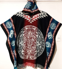 PONCHO  ALPACA CALENDARIO MAYA