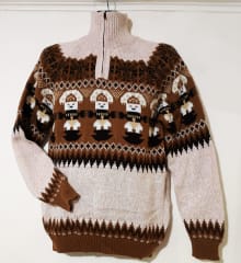 Chompa alpaca beige tumis