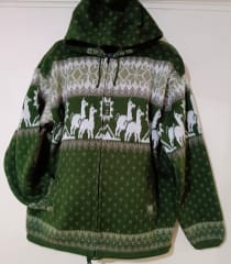 CHAQUETA GRUESO ALPACA VERDE 0