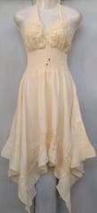 Vestido en punta crema 0