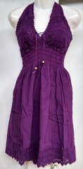 Vestido corto morado 0