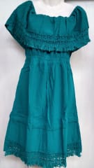 Vestido corto verde esmeralda 0