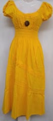 Vestido largo amarillo oro