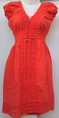 Vestido corto naranja 0