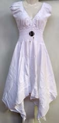 Vestido blanco en punta 0