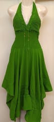 vestido en punta verde