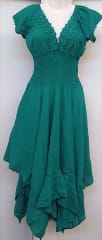 Vestido en punta verde esmeralda