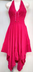 Vestido fucsia en punta