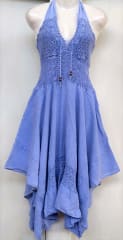 Vestido celeste en punta